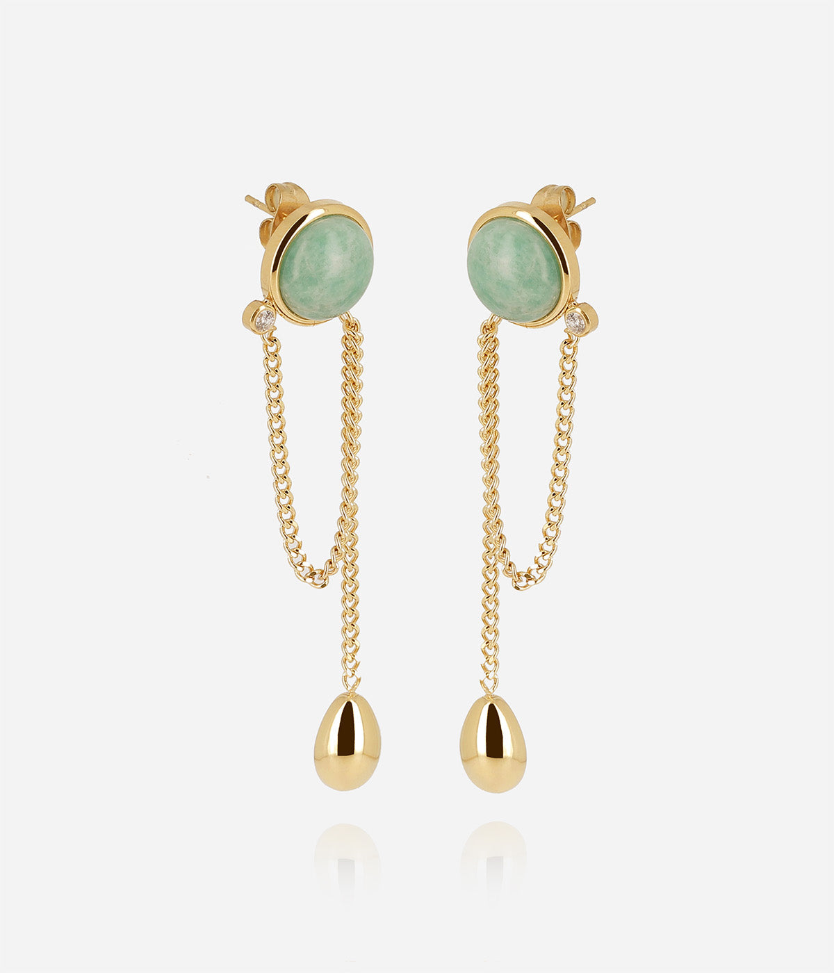 Boucles d'oreilles Comète (Acier doré)