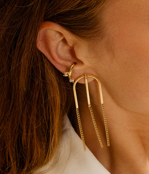 Boucles d'oreilles Amapolas (Acier doré)