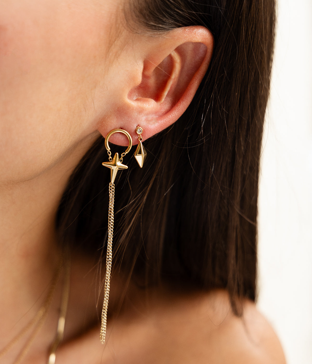 Boucles d'oreilles Montresta (Acier doré)