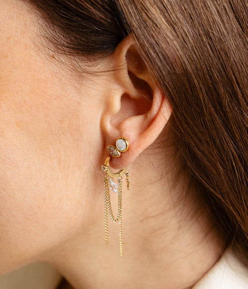 Boucles d'oreilles Bitonto (Acier doré)