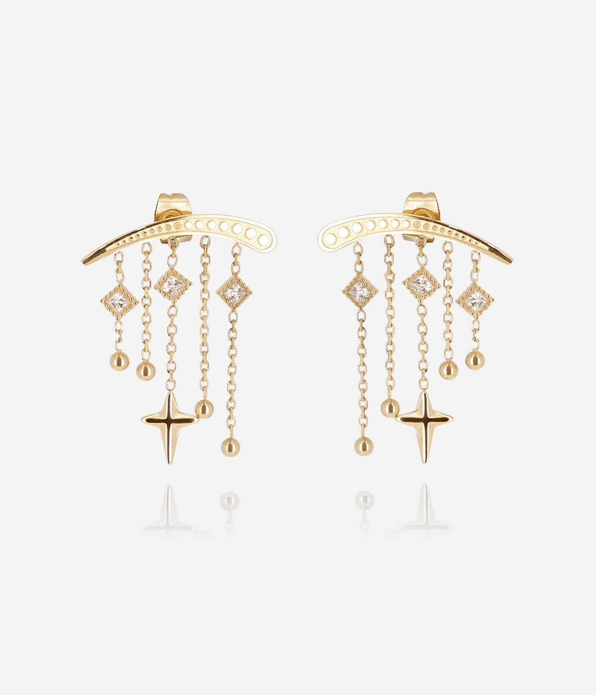 Boucles d'oreilles Cutro (Acier doré)