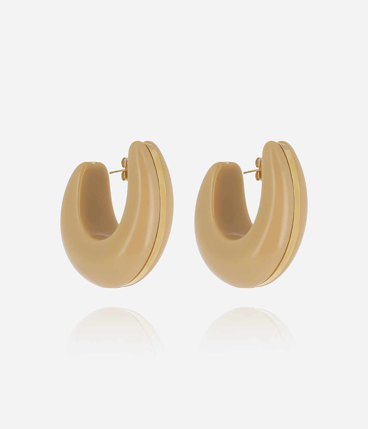Boucles d'oreilles Chamarel (Acier doré)