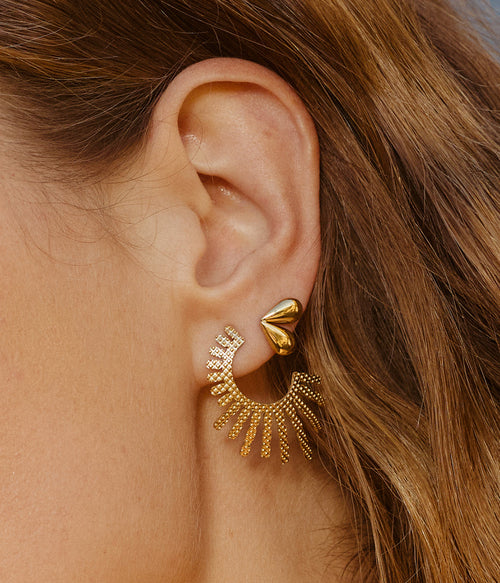 Boucles d'oreilles Banaue (Acier doré)