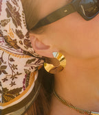Boucles d'oreilles Albuq (Acier doré)