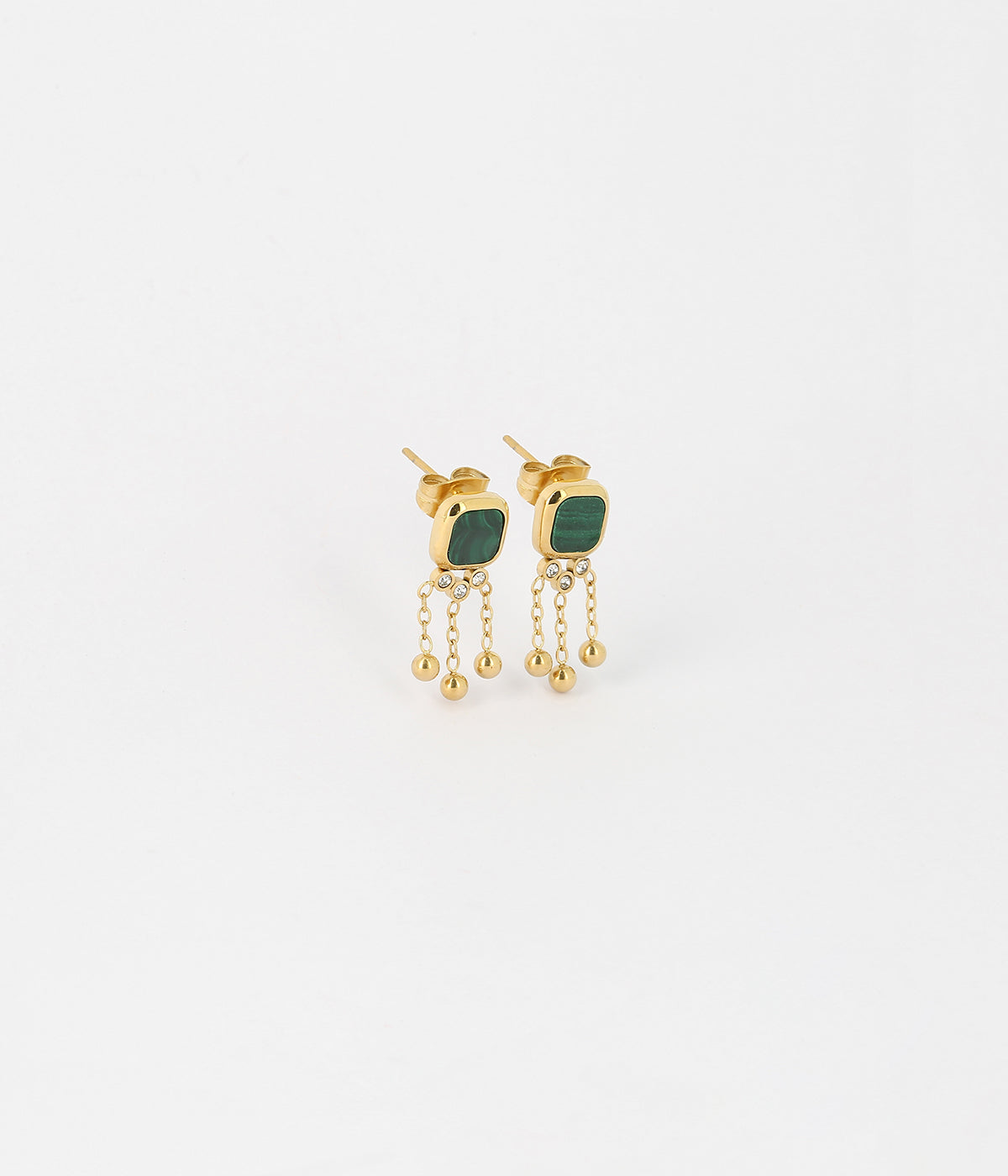 Boucles d'oreilles Rainy (Acier doré)