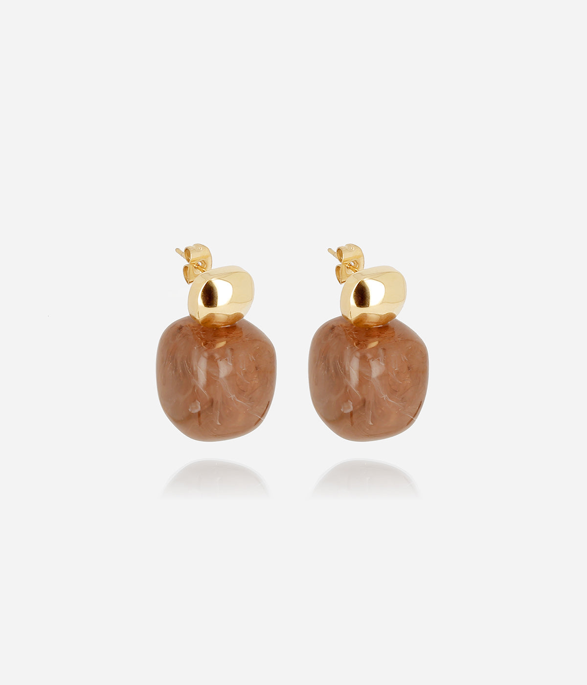 Boucles d'oreilles Oedipe (Acier doré)