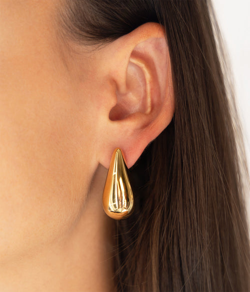 Boucles d'oreilles Agua (Acier doré)