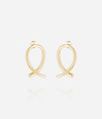 Boucles d'oreilles Coquette (Acier doré)