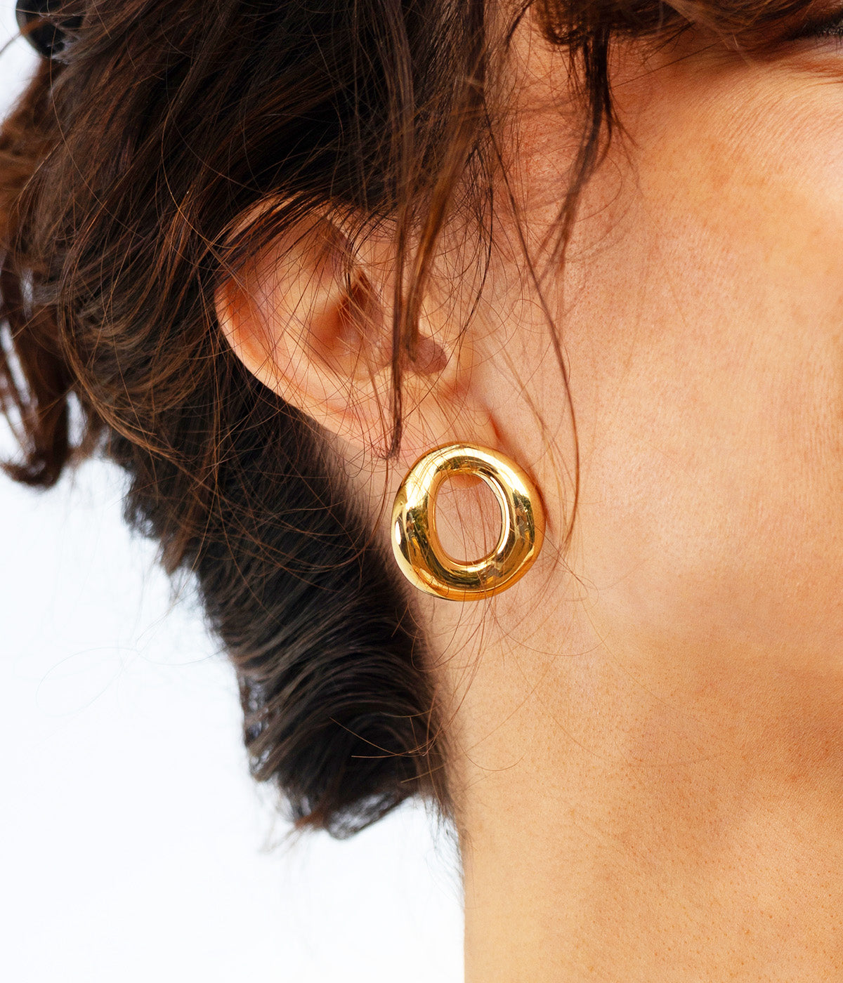 Boucles d'oreilles Cesira (Acier doré)