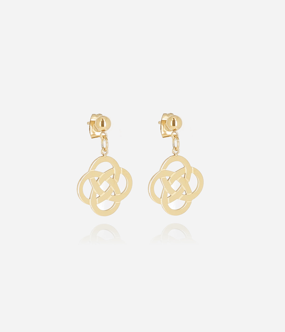 Boucles d'oreilles Infini (Acier doré)