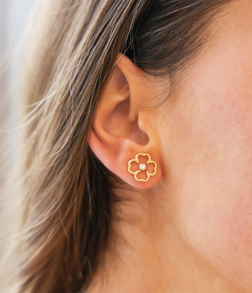 Boucles d'oreilles Adone (Acier doré)