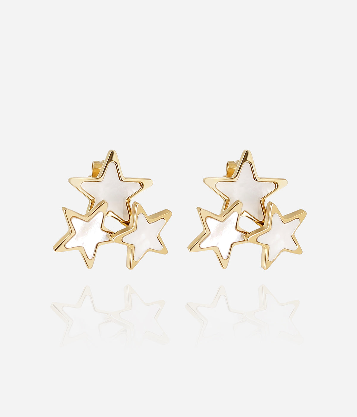 Boucles d'oreilles Cyrielle (Acier doré)