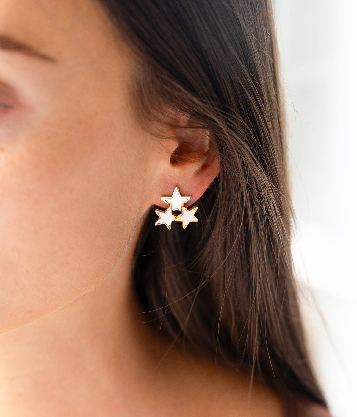 Boucles d'oreilles Cyrielle (Acier doré)