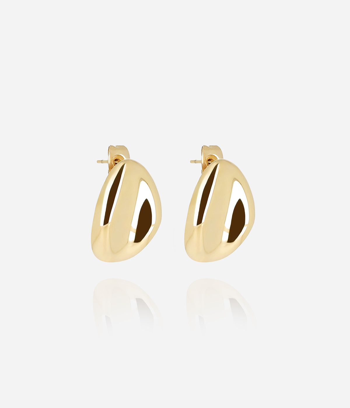 Boucles d'oreilles Gaïa (Acier doré)