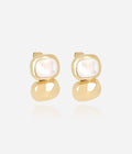 Boucles d'oreilles Aven (Acier doré)