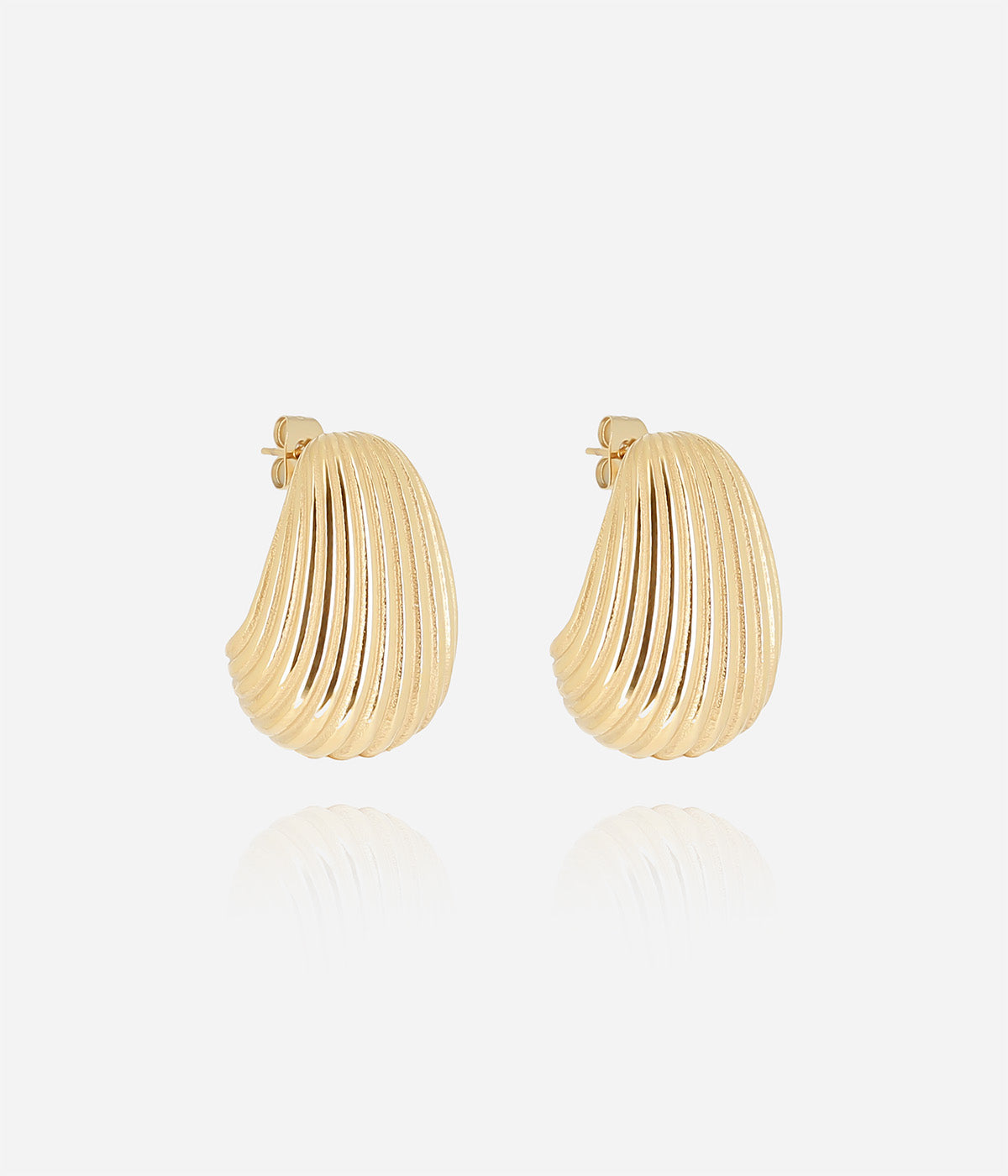 Boucles d'oreilles Isée (Acier doré)