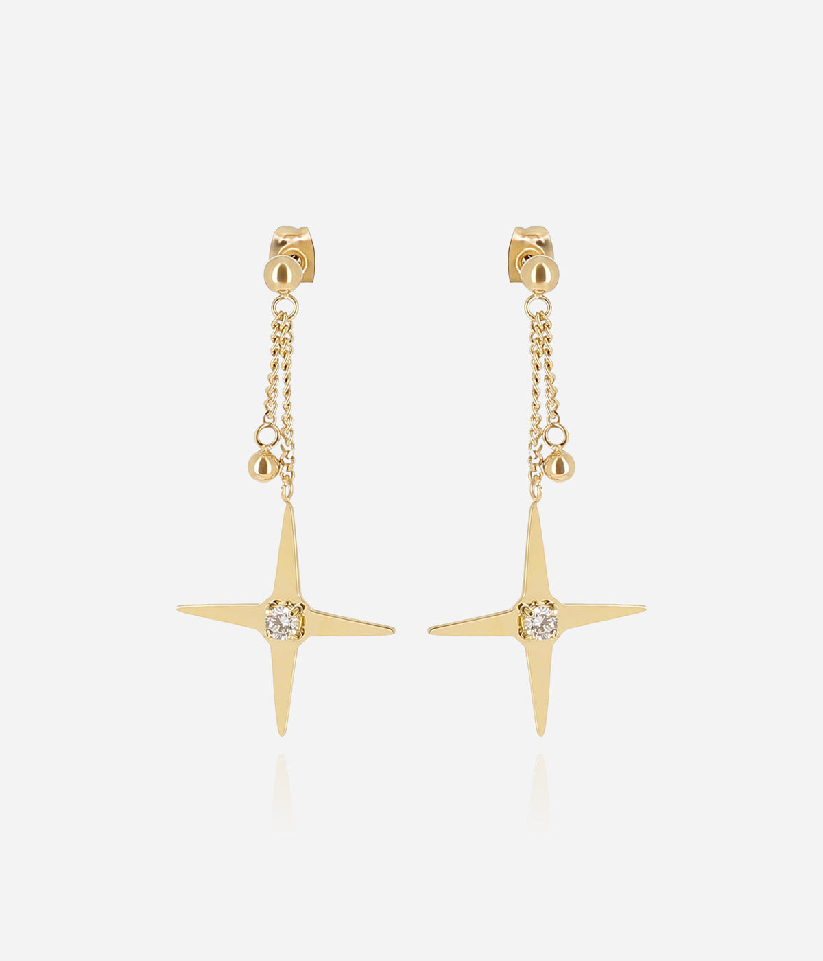 Boucles d'oreilles Ewald (Acier doré)