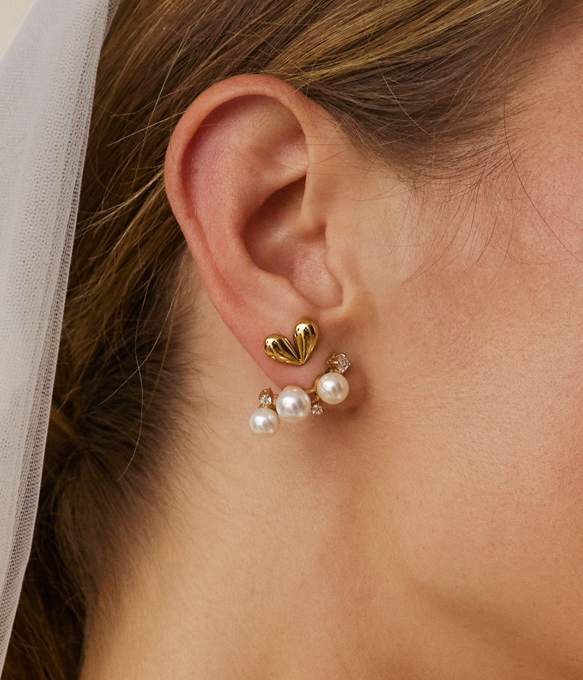 Boucles d'oreilles Terrazzo (Acier doré)