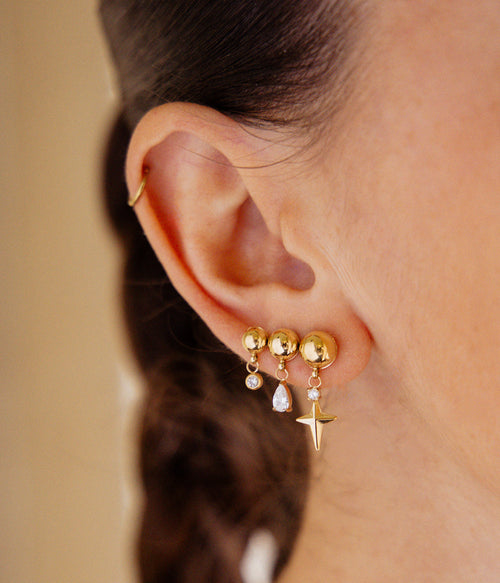 Boucles d'oreilles Aratena (Acier doré)