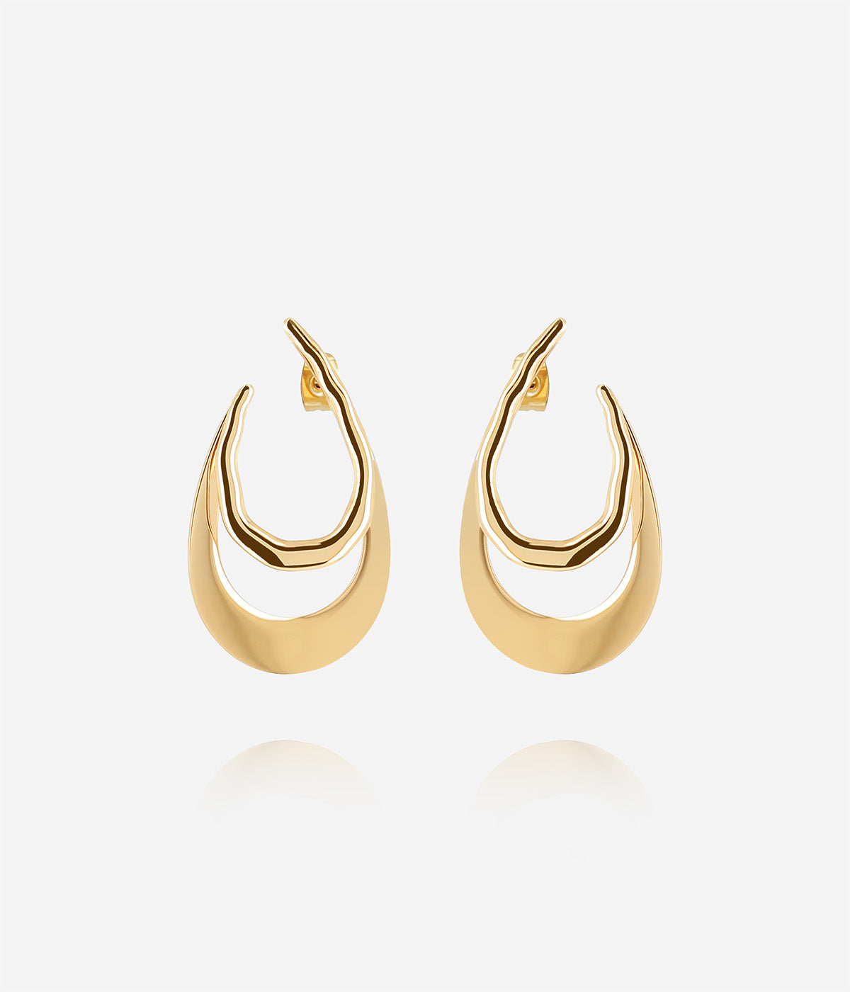 Boucles d'oreilles Quovadis (Acier doré)