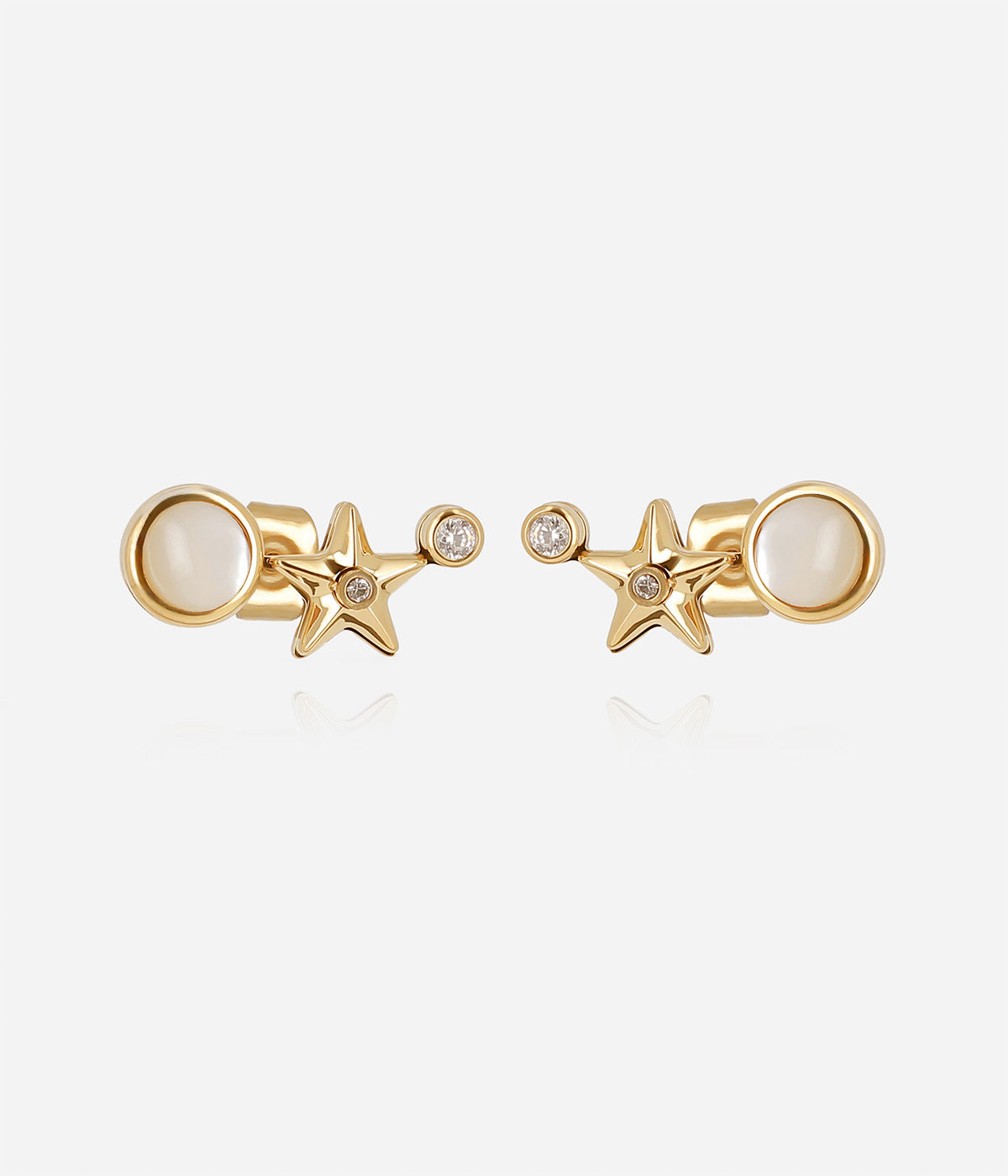 Boucles d'oreilles Enigma (Acier doré)