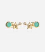 Boucles d'oreilles Enigma (Acier doré)