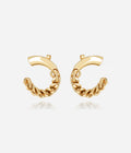 Boucles d'oreilles Carbonio (Acier doré)