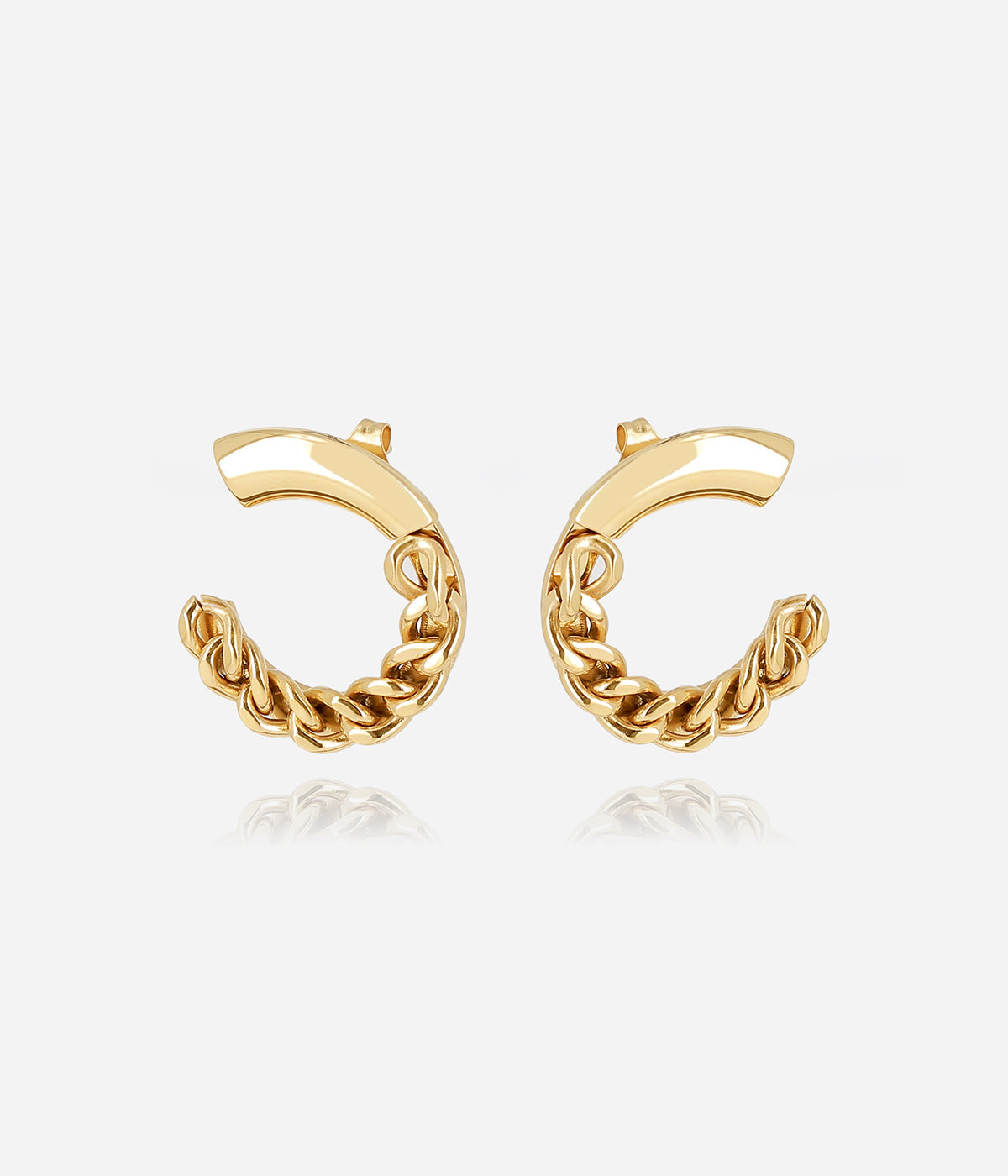 Boucles d'oreilles Carbonio (Acier doré)