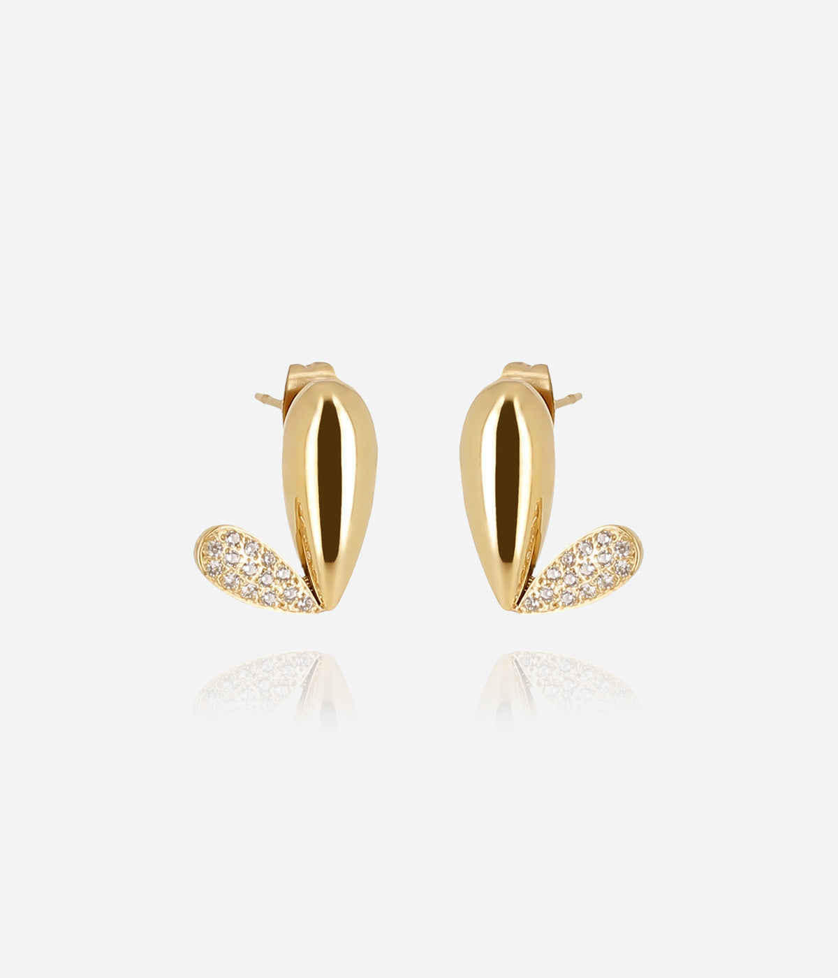 Boucles d'oreilles Riola (Acier doré)