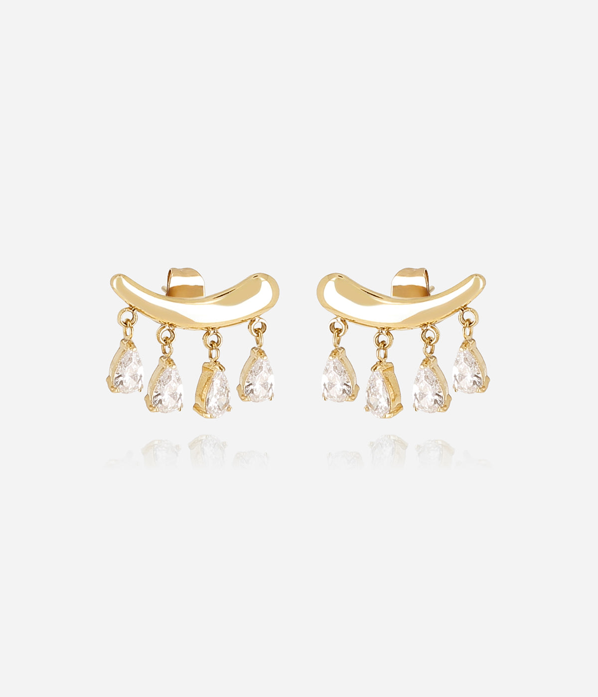 Boucles d'oreilles Poggio (Acier doré)