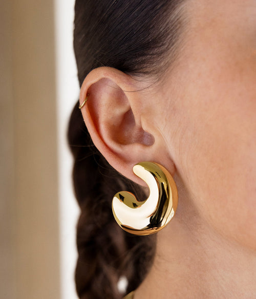 Boucles d'oreilles Angkor (Acier doré)