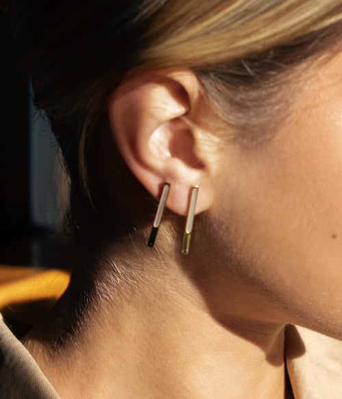 Boucles d'oreilles Blush (Acier doré)