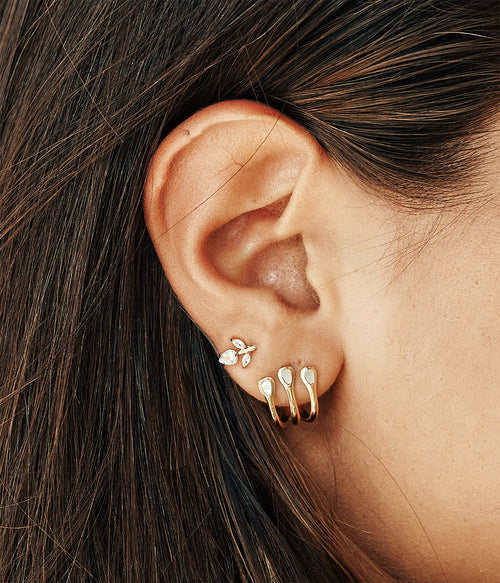 Boucles d'oreilles Circée (Acier doré)