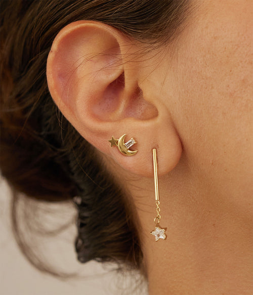 Boucles d'oreilles Anoth (Acier doré)