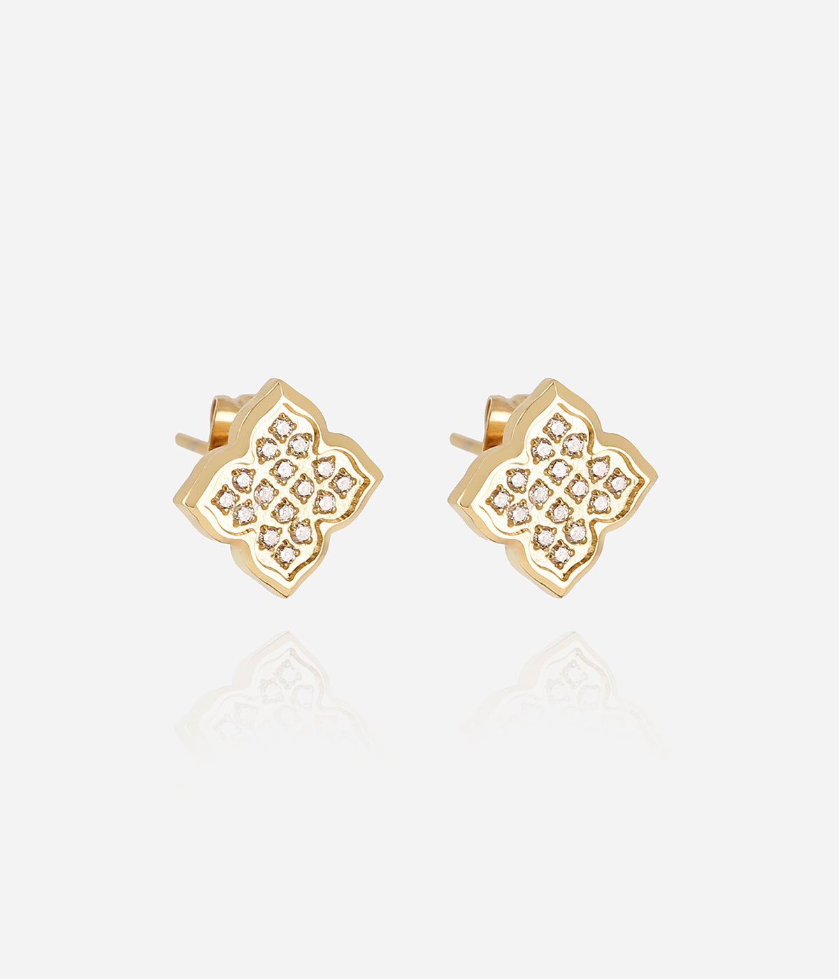 Boucles d'oreilles Norris (Acier doré)
