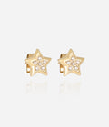 Boucles d'oreilles Aéris (Acier doré)