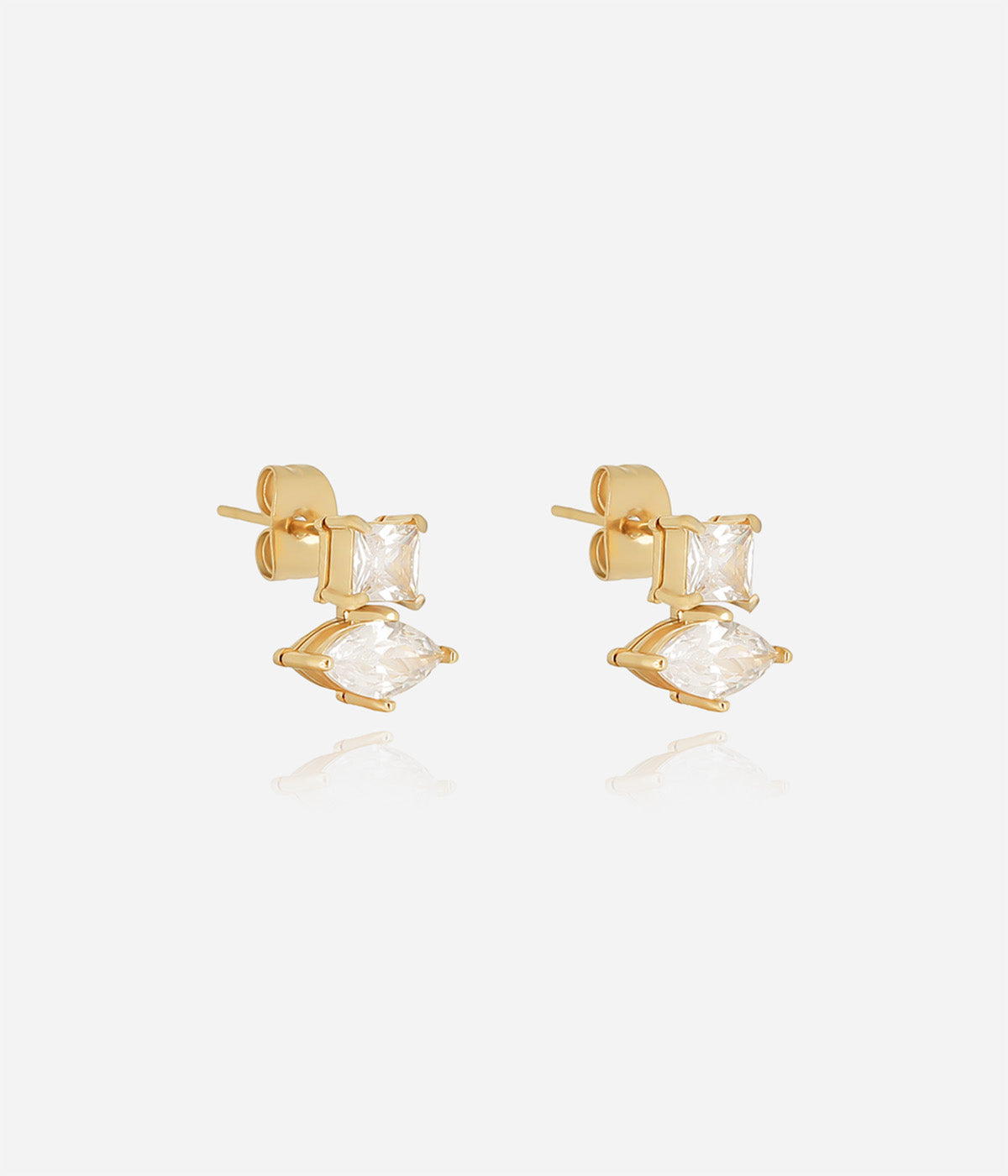 Boucles d'oreilles Ginevra (Acier doré)