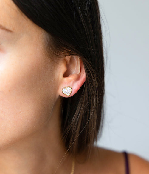 Boucles d'oreilles Aimée (Acier doré)
