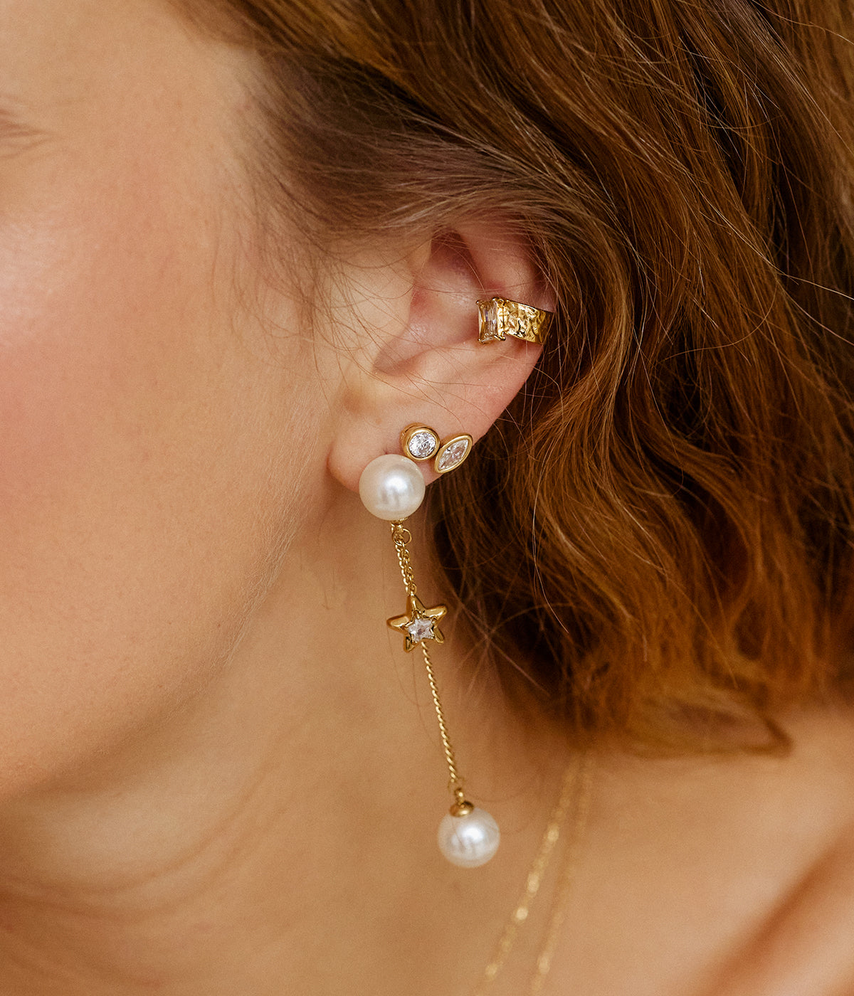 Boucles d'oreilles Galatina (Acier doré)