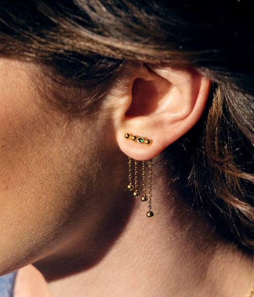 Boucles d'oreilles Baho (Acier doré)