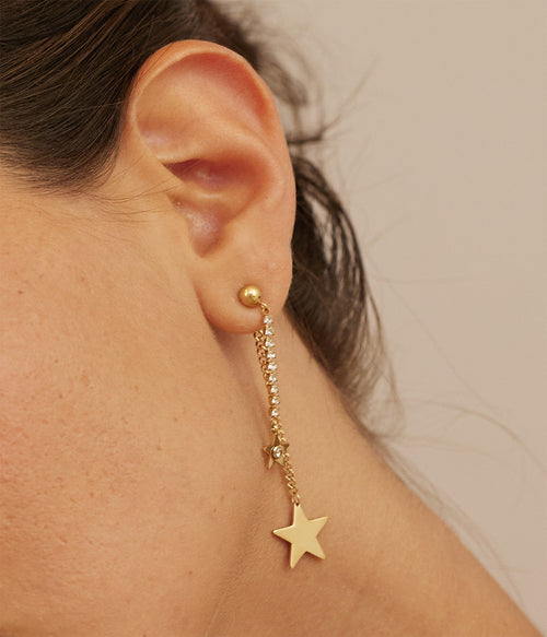 Boucles d'oreilles Algara (Acier doré)