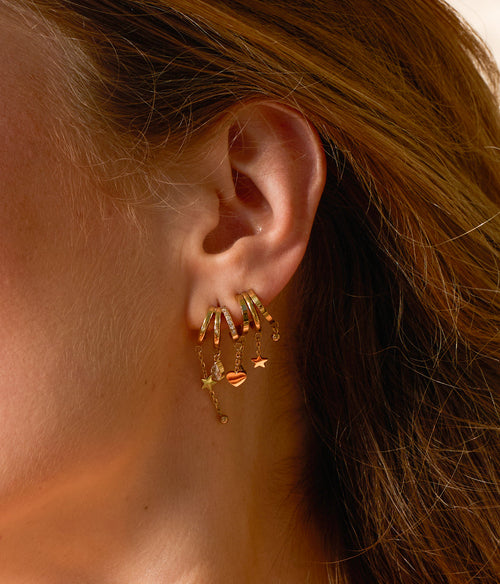 Boucles d'oreilles Beatriz (Acier doré)