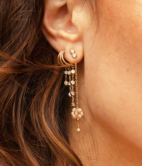 Boucles d'oreilles Bacca (Acier doré)