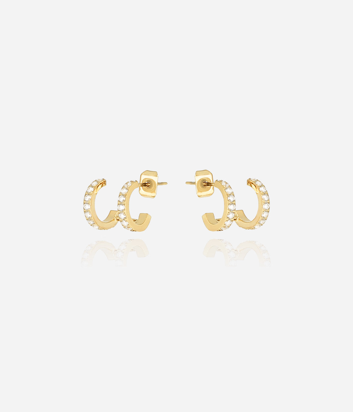 Boucles d'oreilles Xavi (Acier doré)