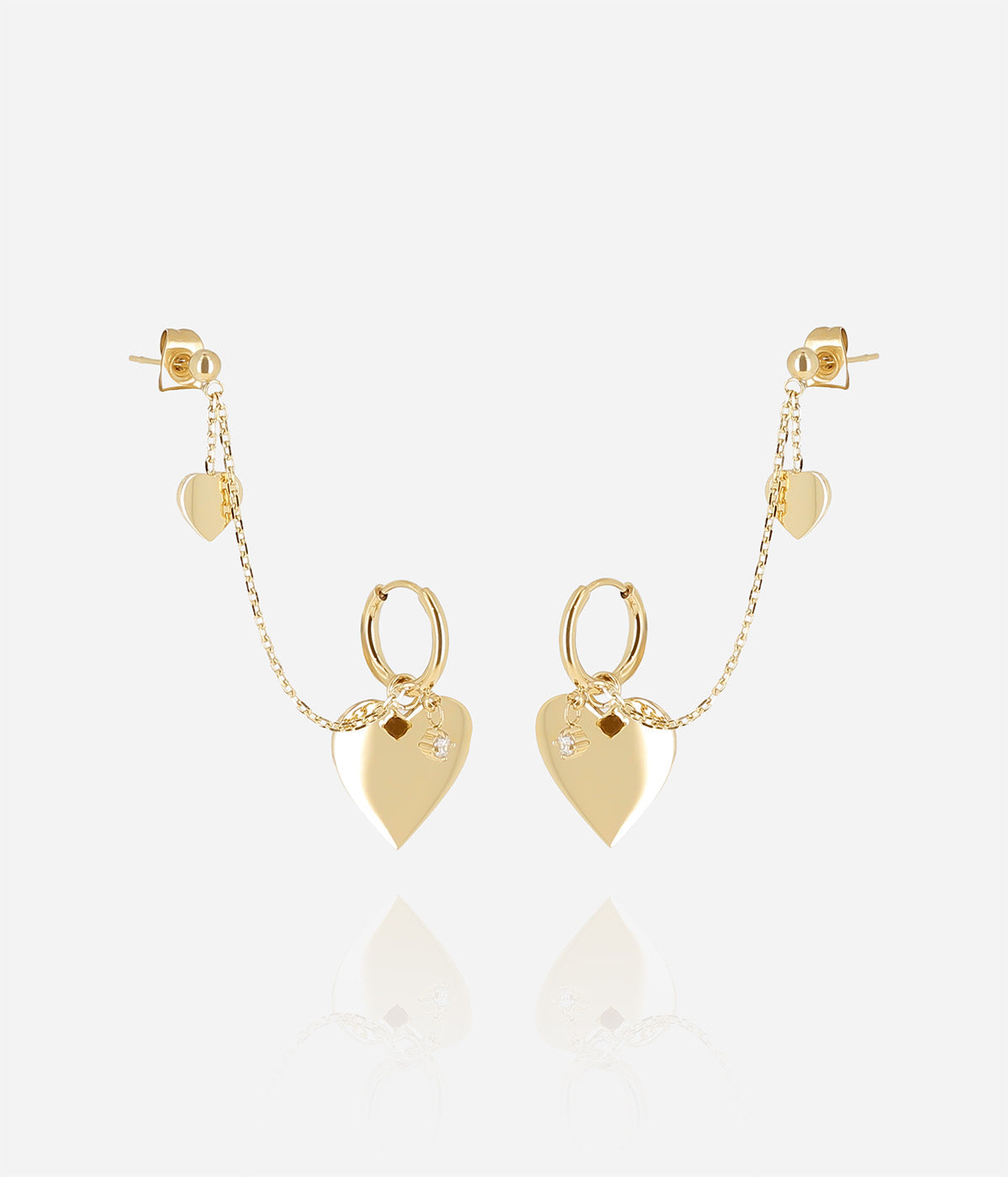 Boucles d'oreilles Chaka (Acier doré)