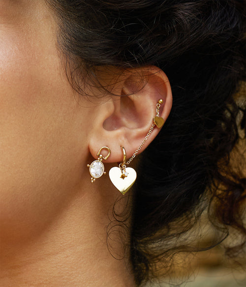 Boucles d'oreilles Chaka (Acier doré)