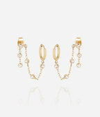 Boucles d'oreilles Ageha (Acier doré)