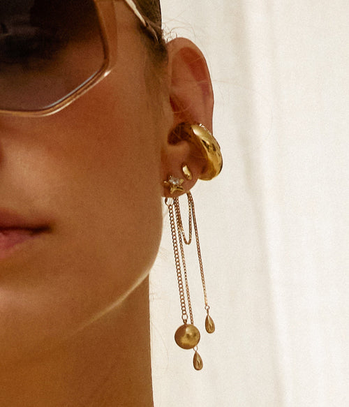 Boucles d'oreilles Aghione (Acier doré)
