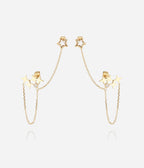 Boucles d'oreilles Pistis (Acier doré)