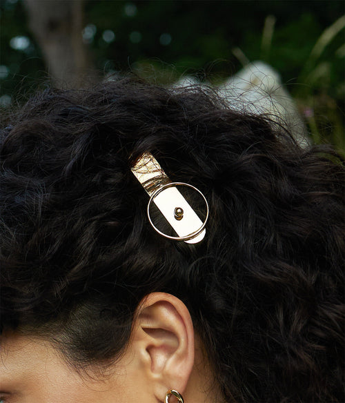 Barrette Ahiru (Acier doré)